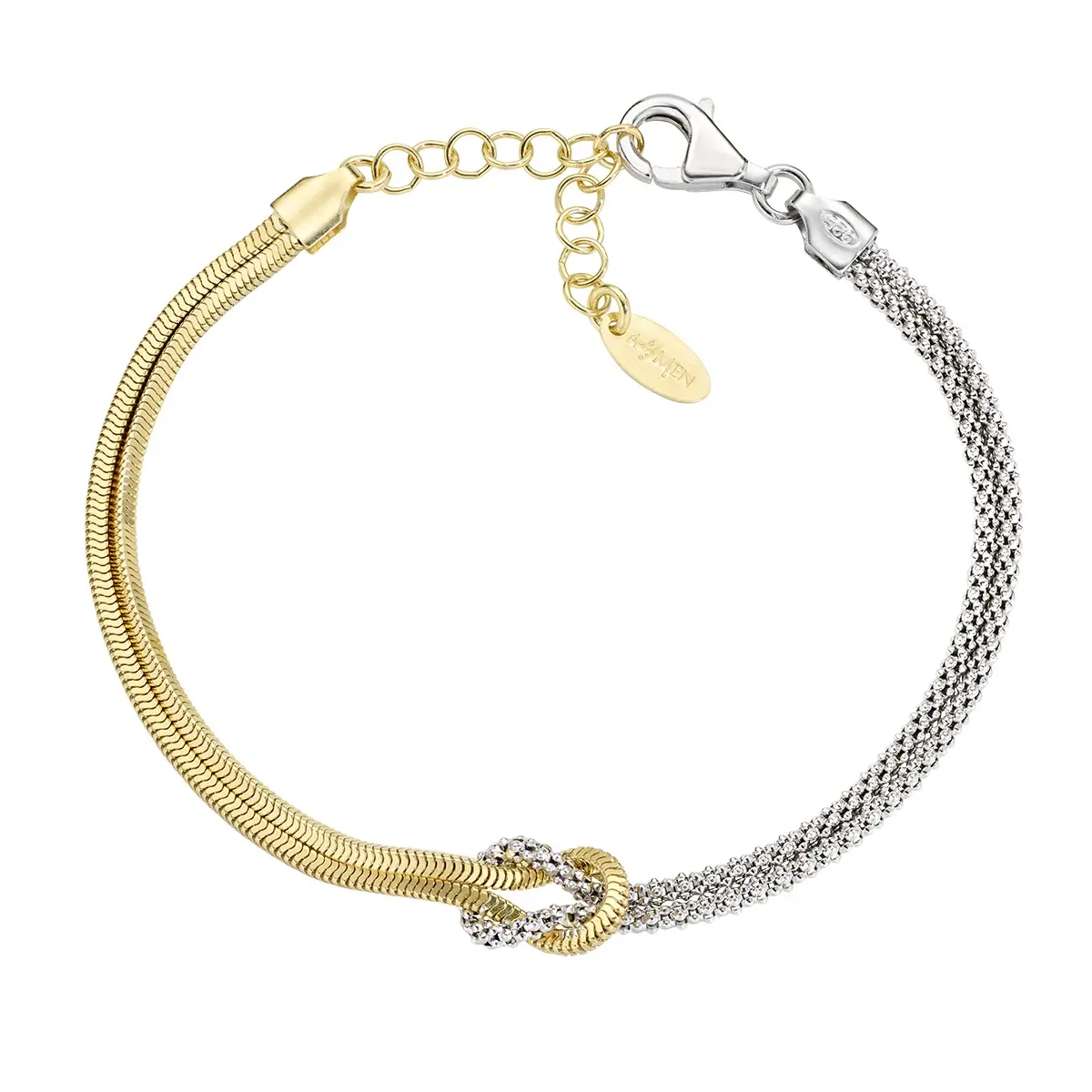 Bracciale Nodo d'Amore Bicolore AMEN