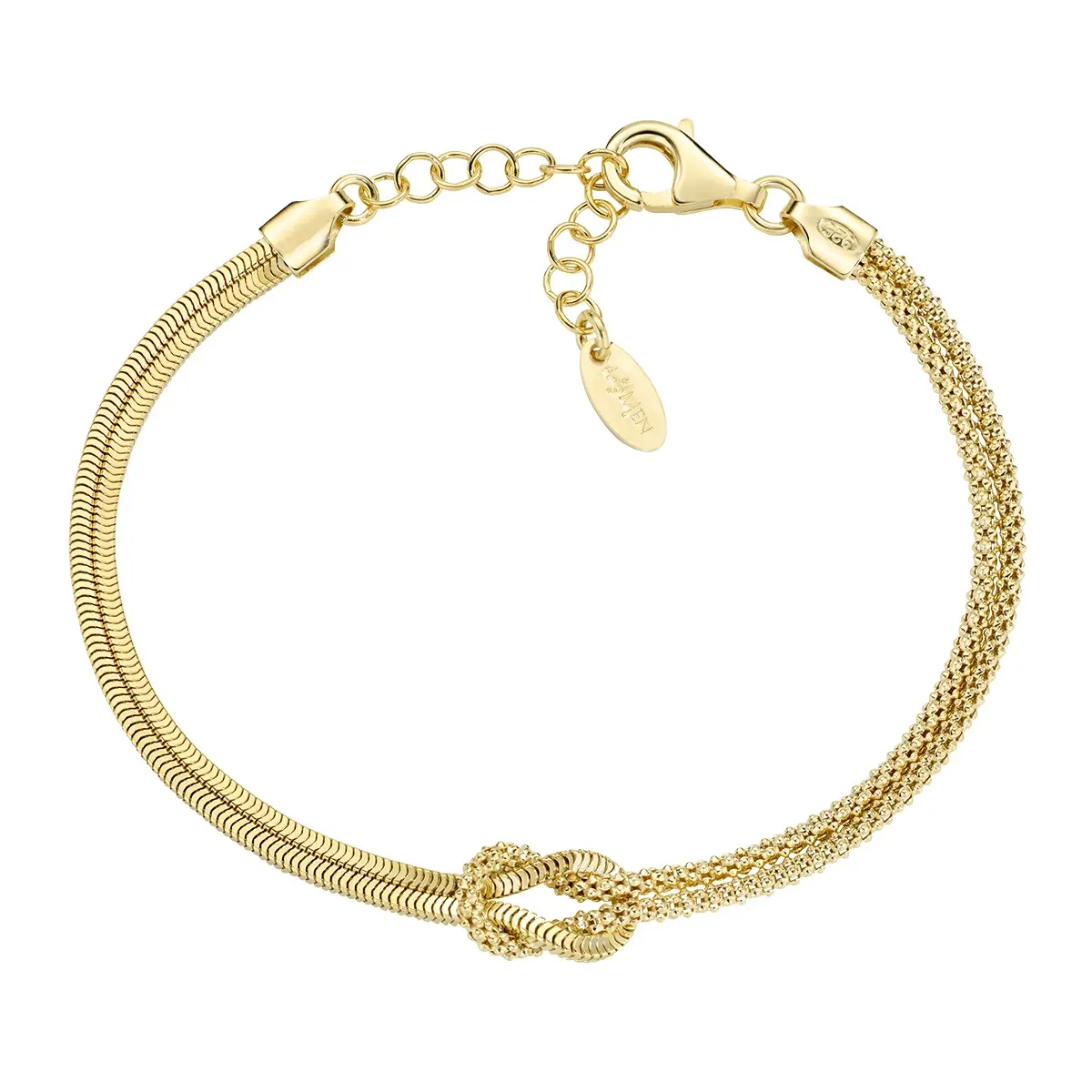 Bracciale Nodo d'Amore Dorato AMEN